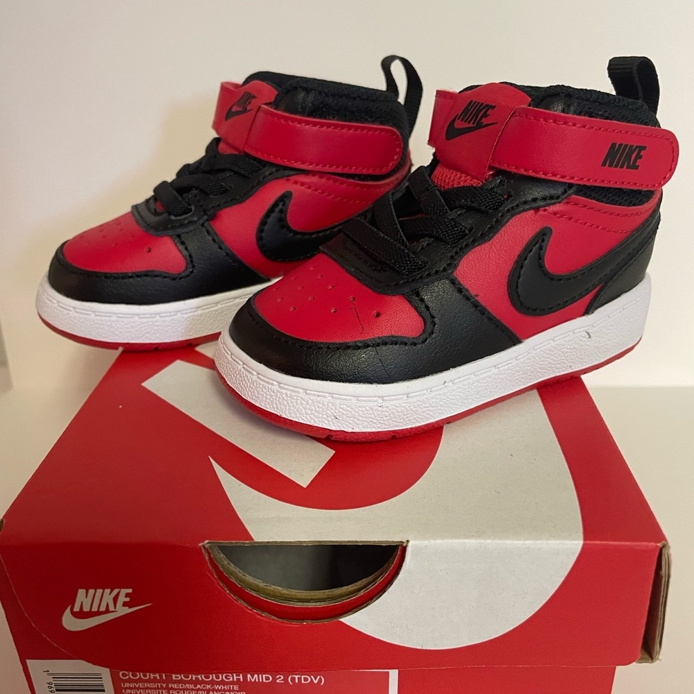 Nike Court Borough Mid 2 University Red/White/Black